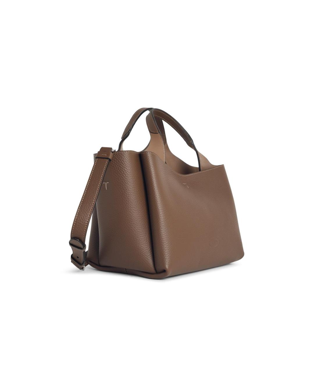 TOD'S Коричневая кожаная сумка тоут, фото 2