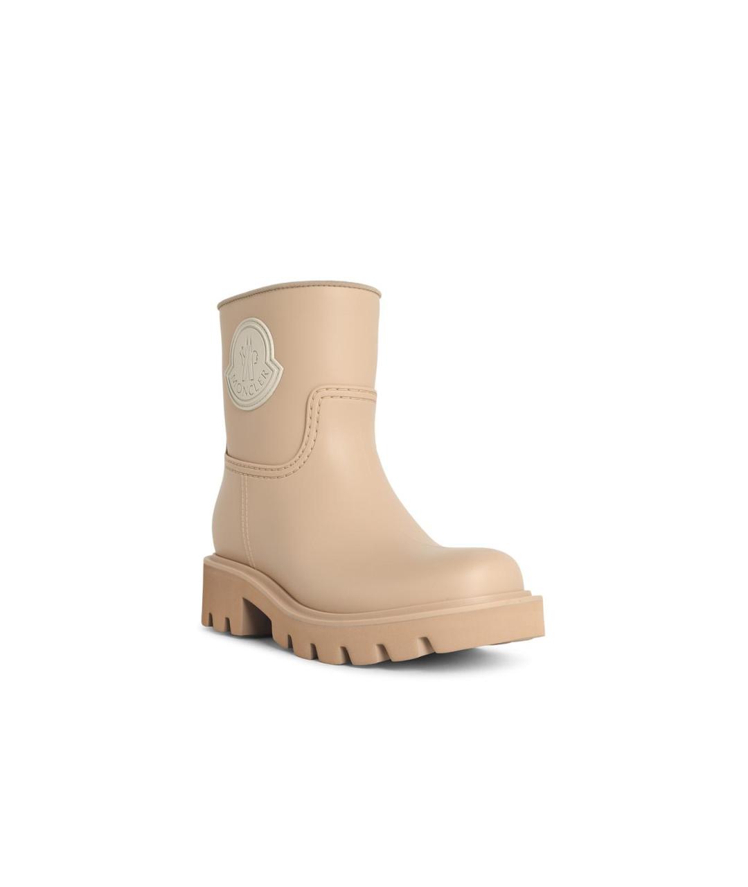 MONCLER Бежевые синтетические ботинки, фото 2