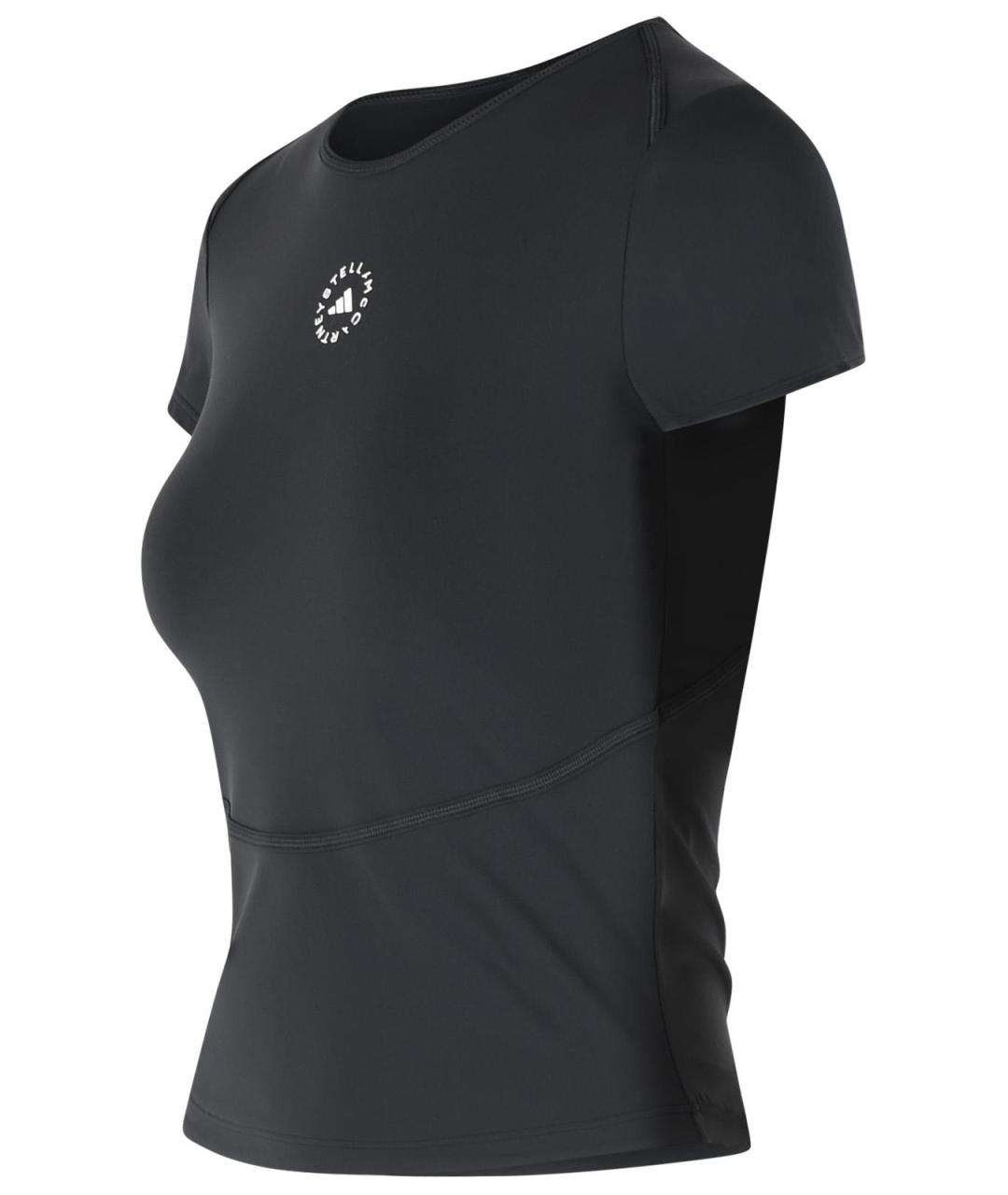 ADIDAS BY STELLA MCCARTNEY Черная полиамидовая футболка, фото 2