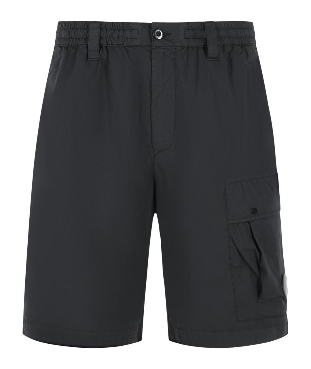 CP COMPANY Черные хлопковые шорты, фото 1