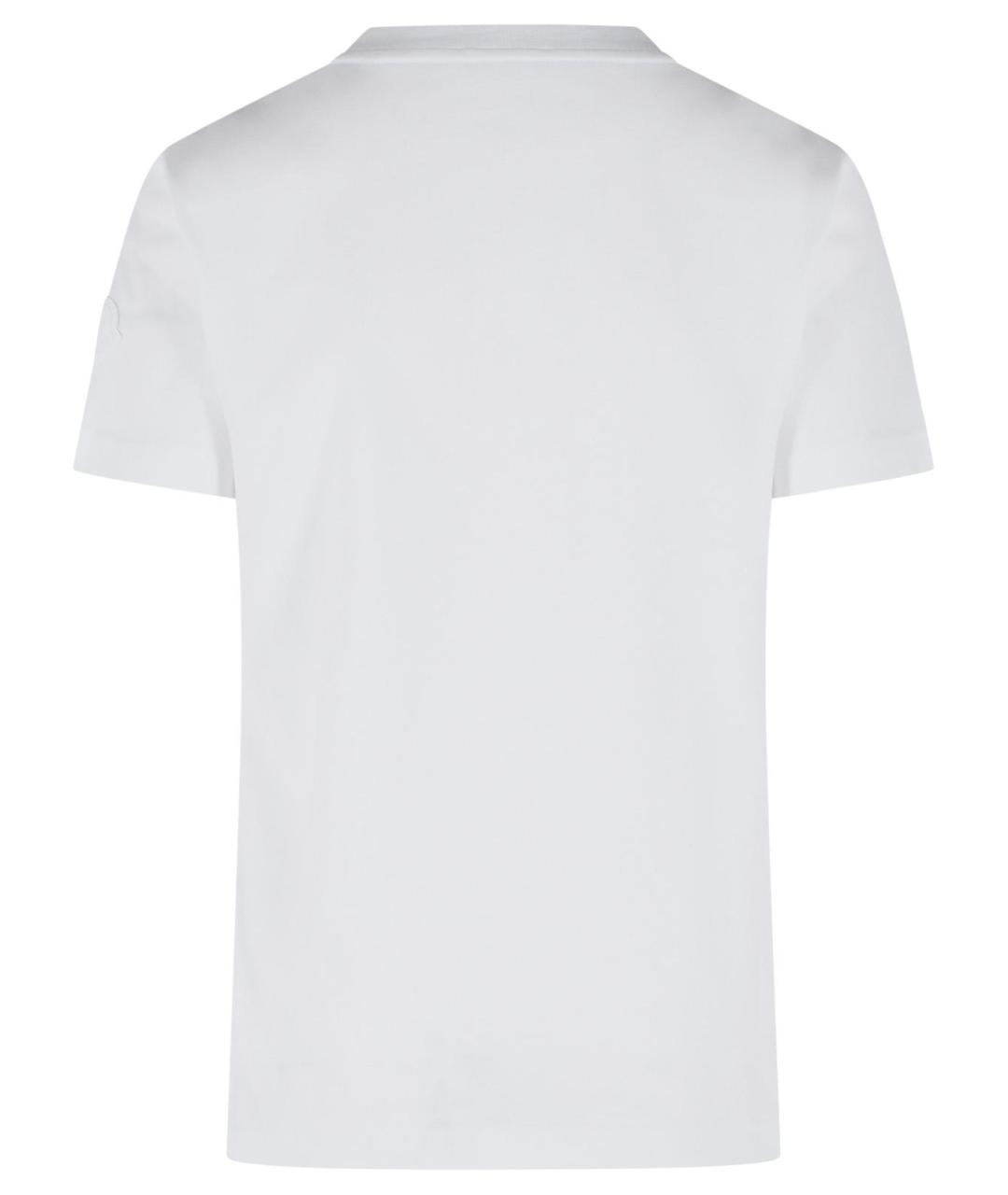 MONCLER Белая хлопковая футболка, фото 3