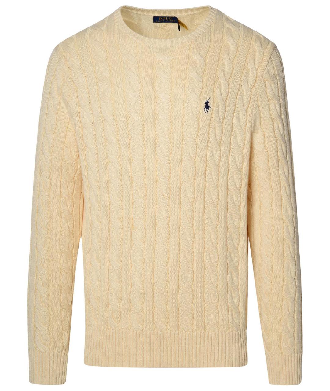 POLO RALPH LAUREN Бежевый хлопковый джемпер / свитер, фото 1