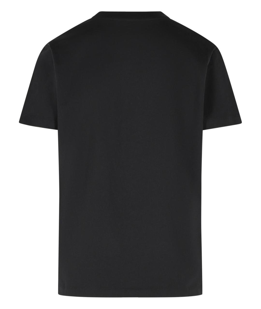 MONCLER Черная хлопковая футболка, фото 3