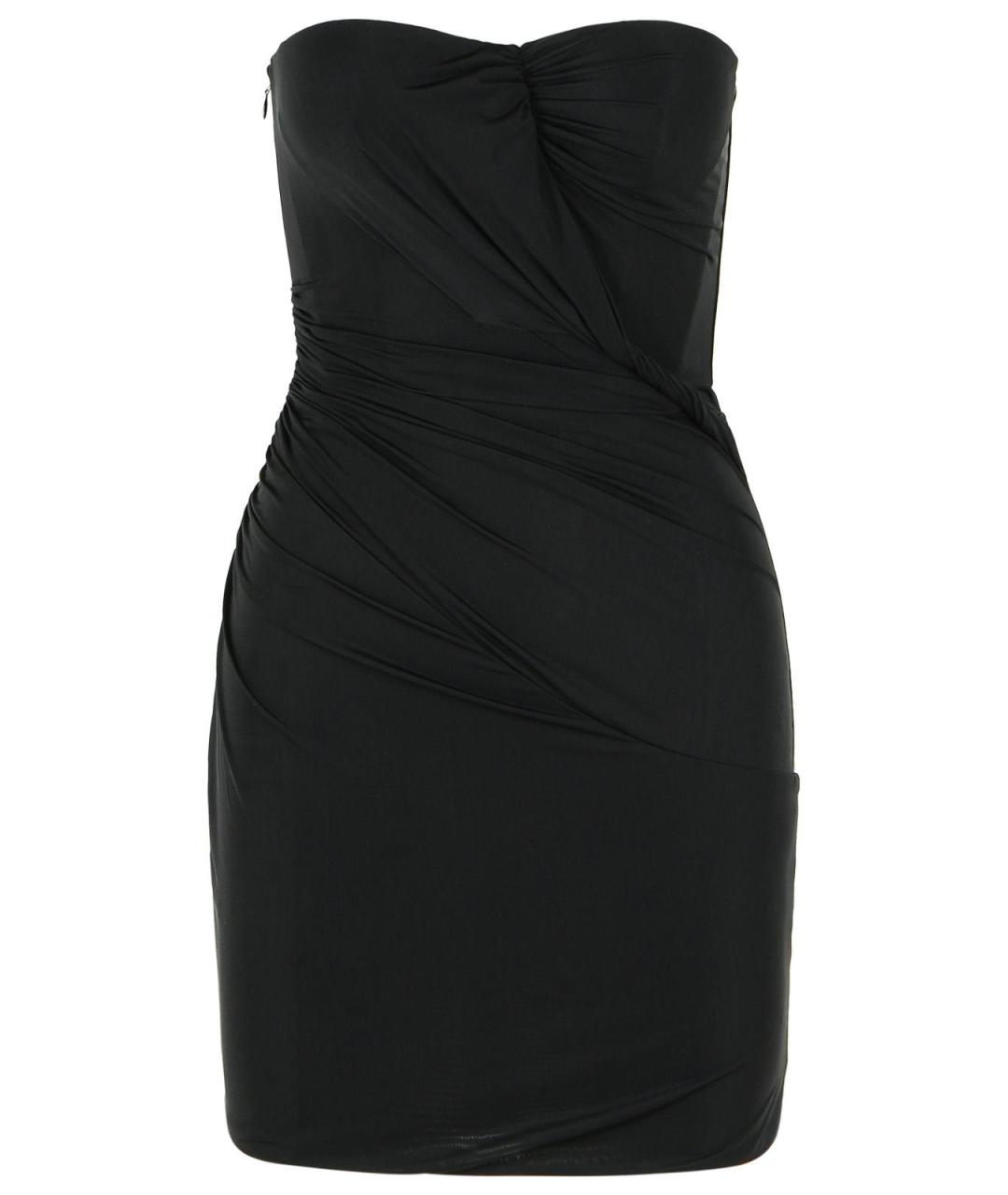 BLUMARINE Черное синтетическое коктейльное платье, фото 1