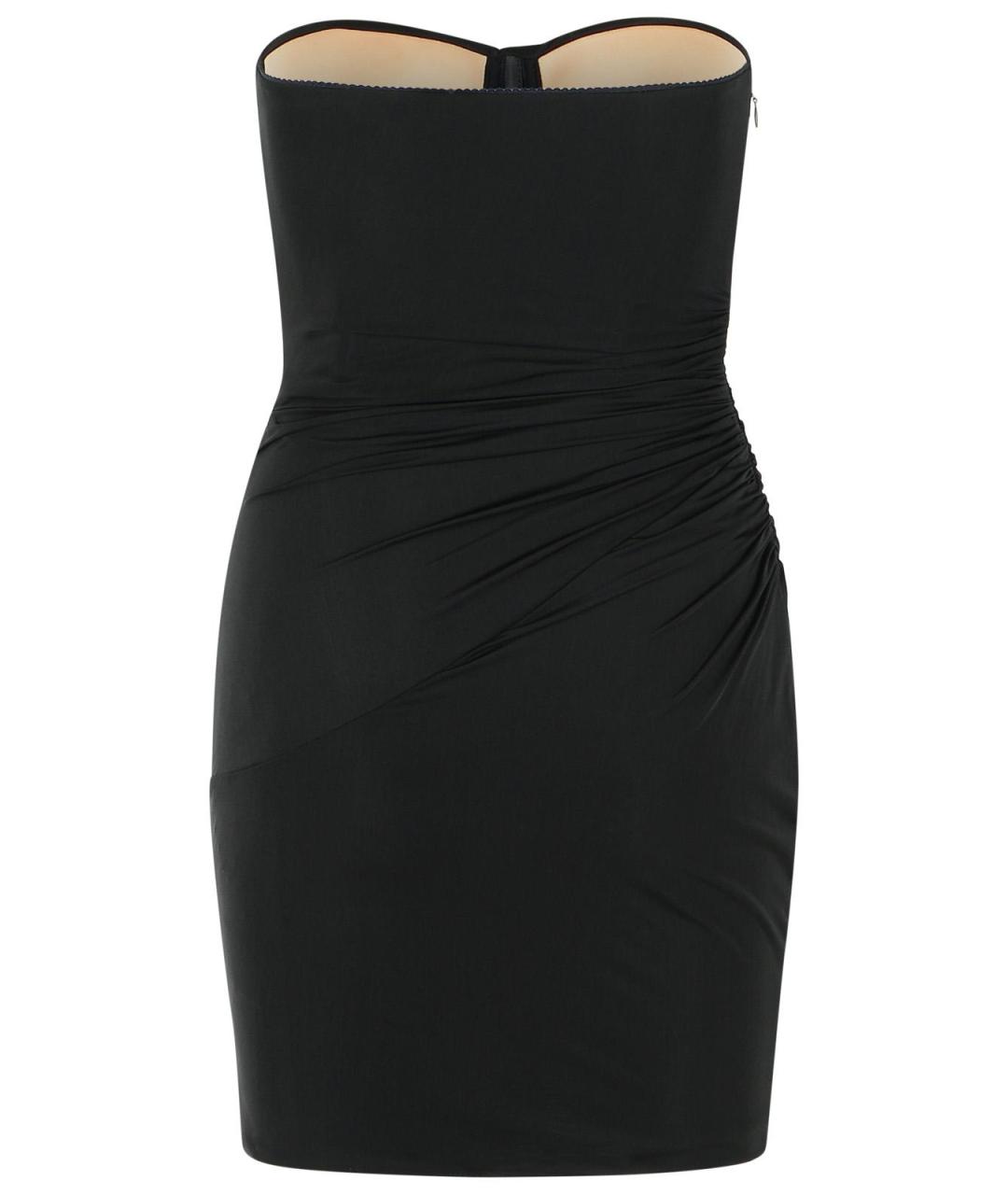 BLUMARINE Черное синтетическое коктейльное платье, фото 3