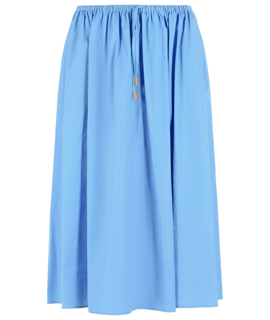 MARNI Голубая хлопковая юбка миди, фото 1