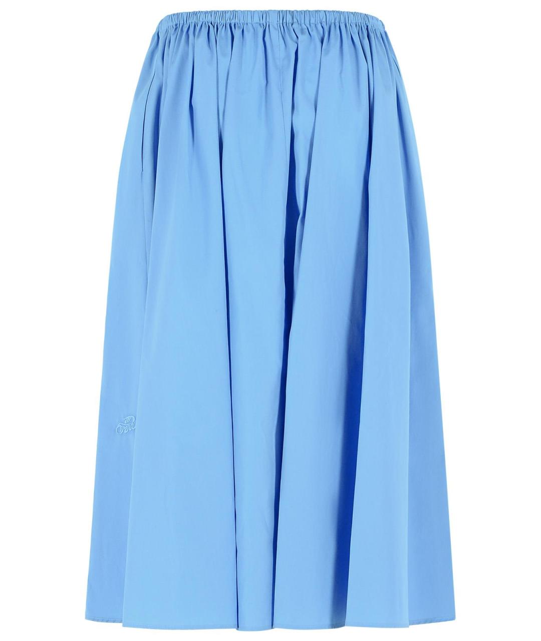 MARNI Голубая хлопковая юбка миди, фото 3