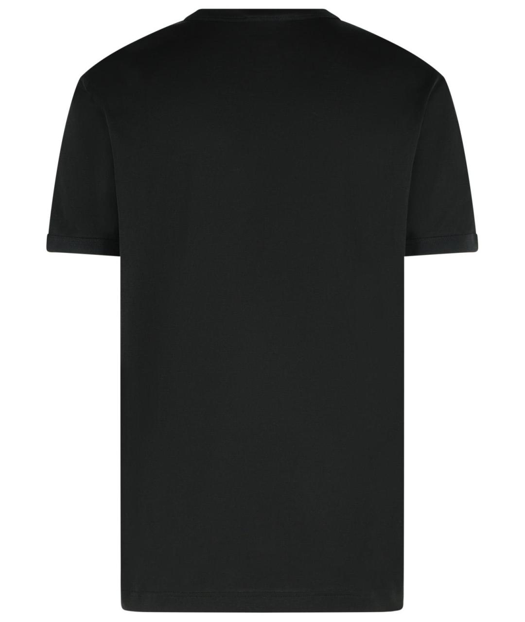 DOLCE&GABBANA Черная хлопковая футболка, фото 3