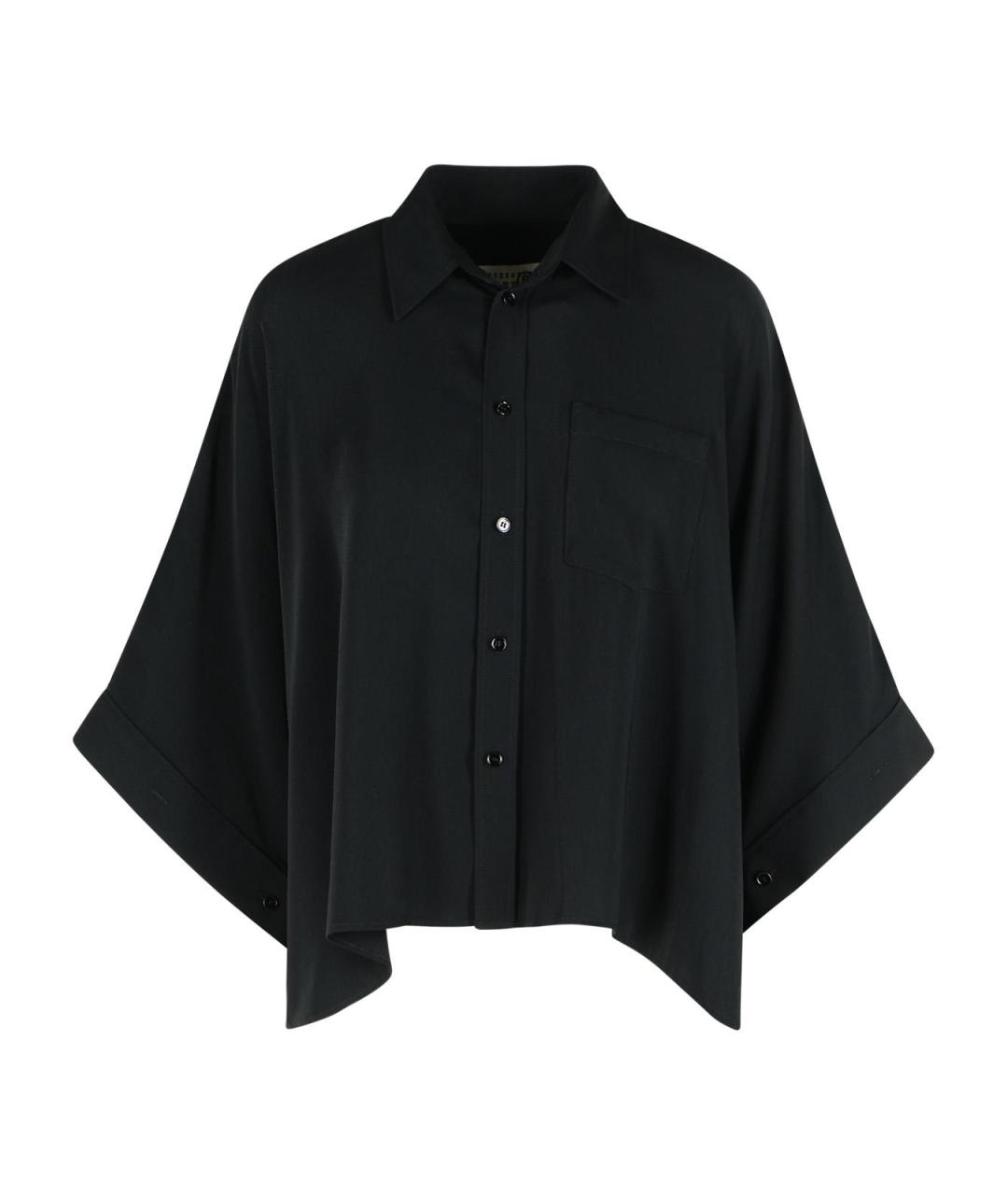 MM6 MAISON MARGIELA Черная хлопковая рубашка, фото 1