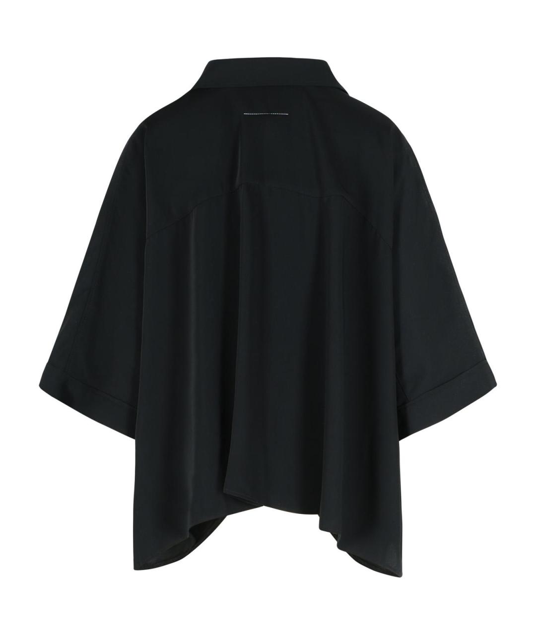 MM6 MAISON MARGIELA Черная хлопковая рубашка, фото 3