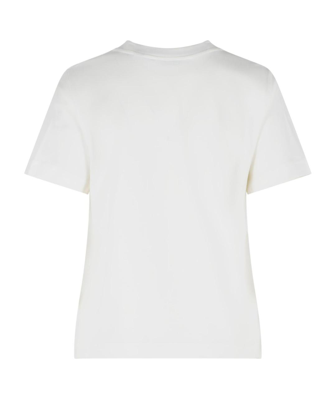 BURBERRY Белая хлопковая футболка, фото 3