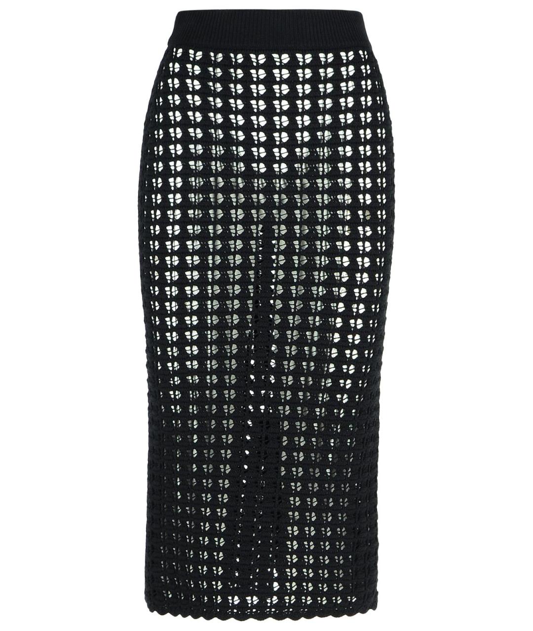 DOLCE&GABBANA Черная шерстяная юбка миди, фото 1