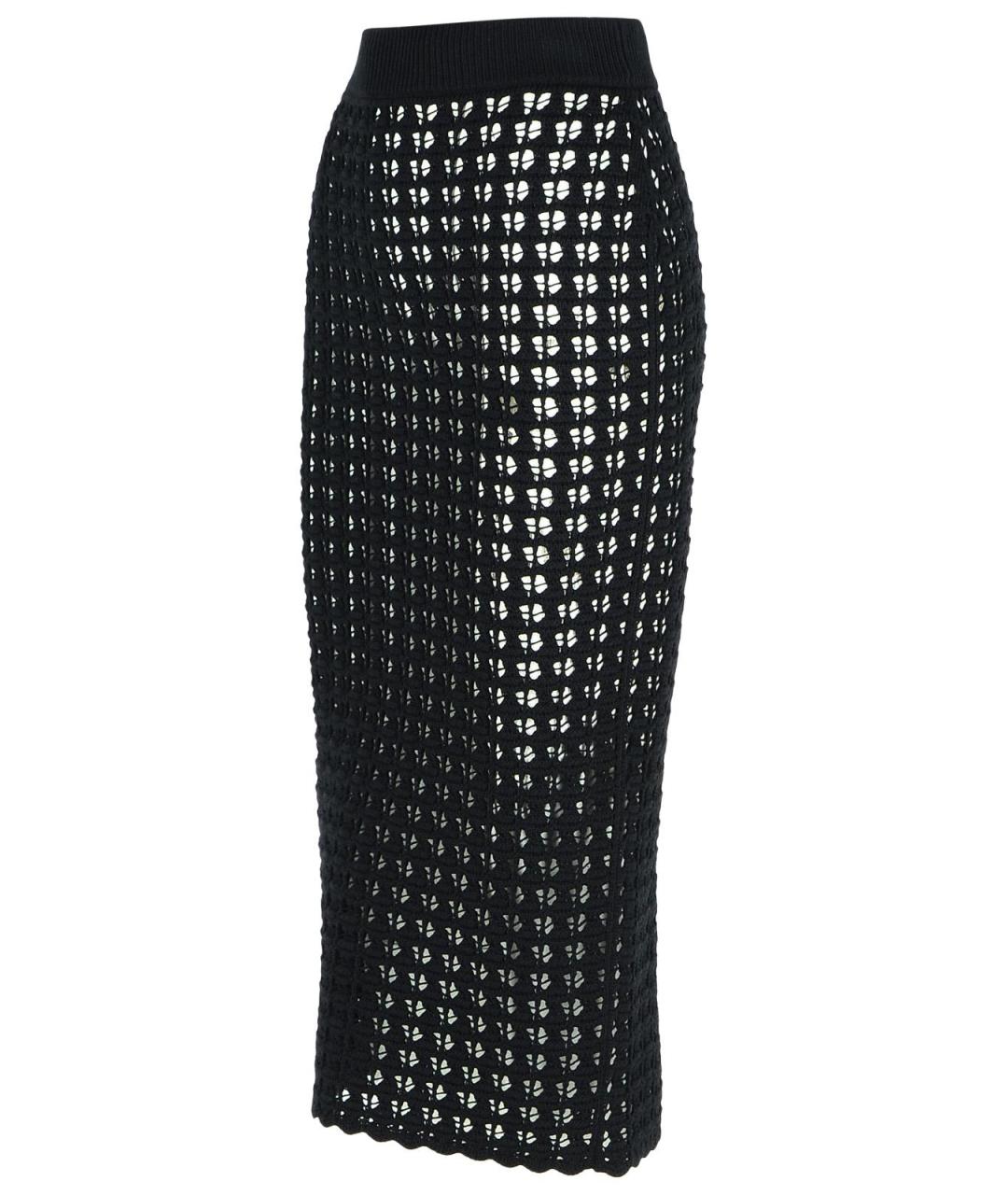DOLCE&GABBANA Черная шерстяная юбка миди, фото 2