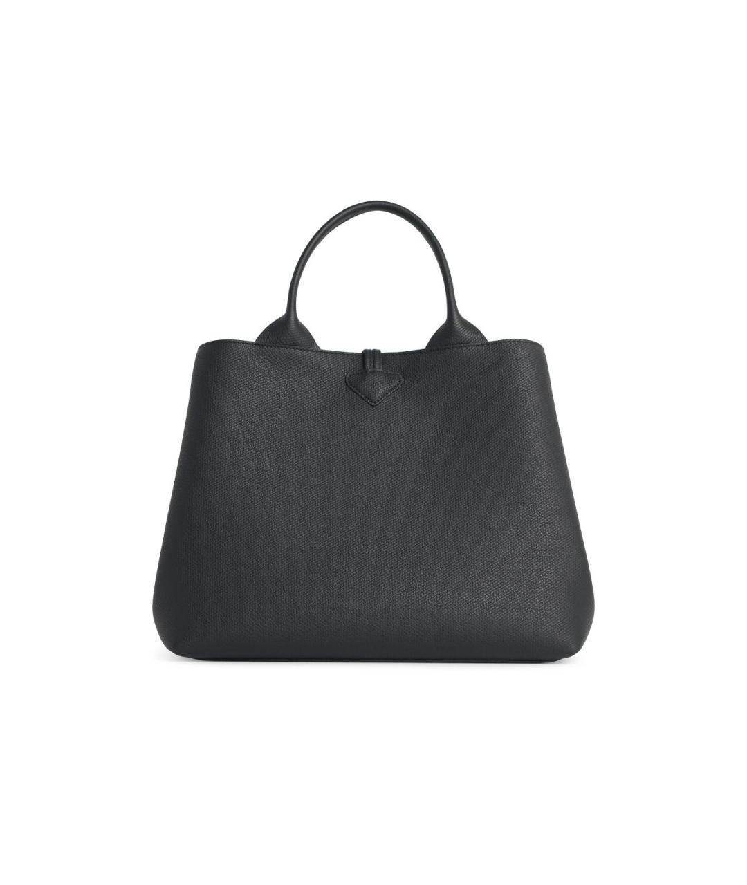 LONGCHAMP Черная кожаная сумка тоут, фото 3