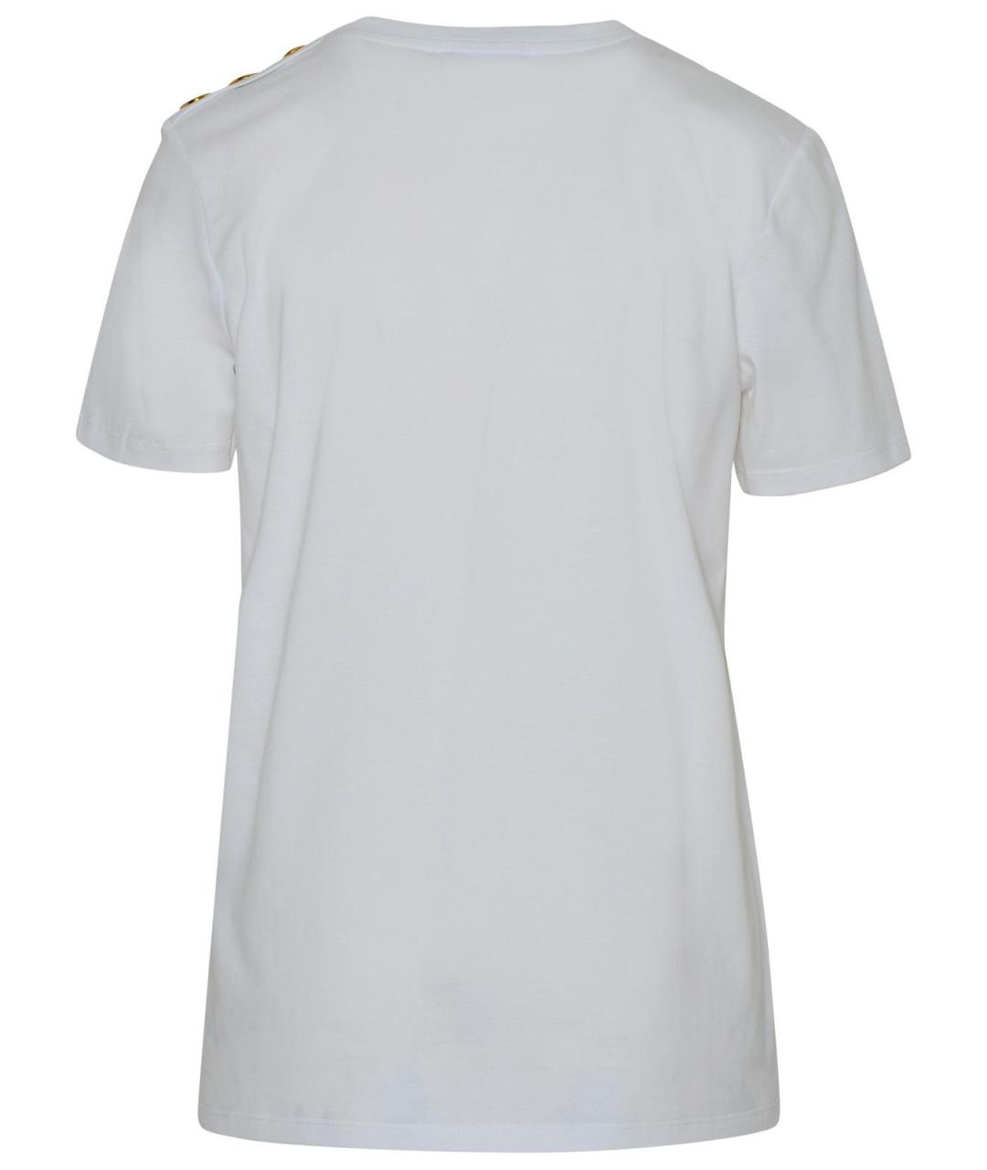 BALMAIN Белая хлопковая футболка, фото 3