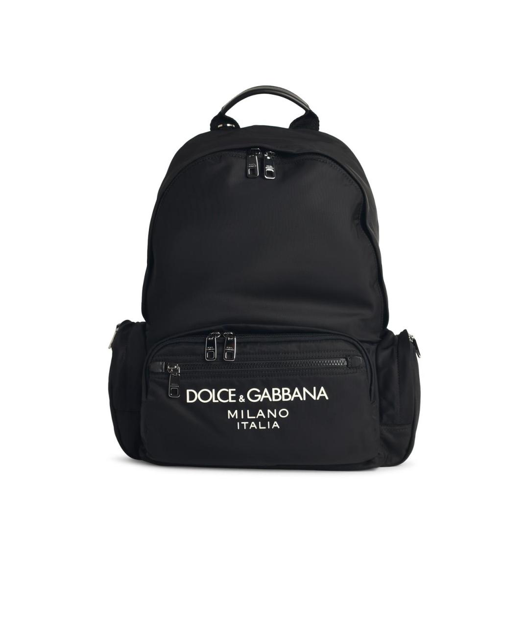 DOLCE&GABBANA Черный тканевый рюкзак, фото 4