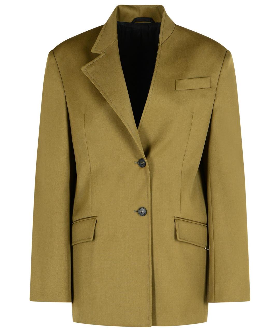 THE ATTICO Зеленый шерстяной жакет/пиджак, фото 1