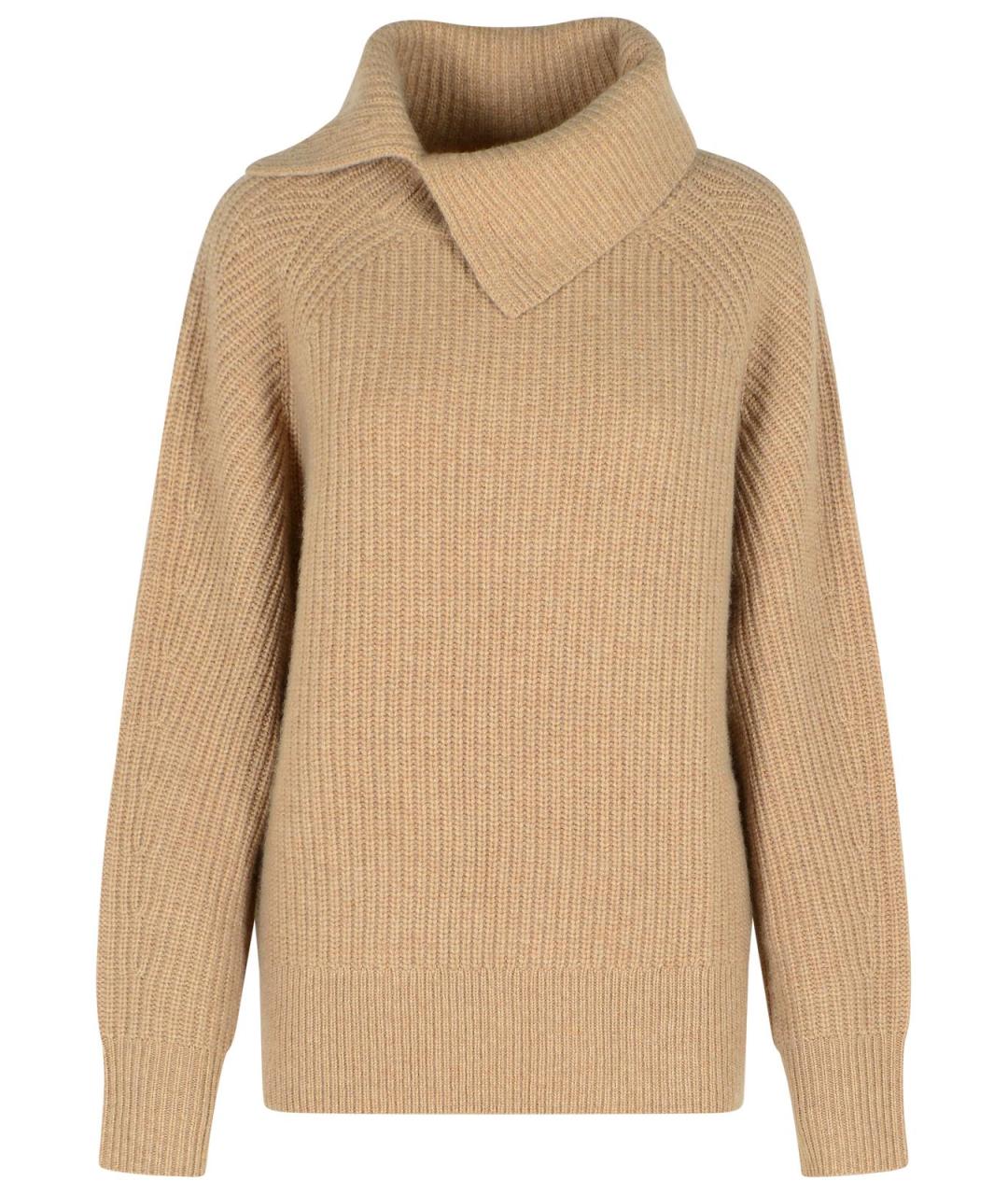 LOULOU STUDIO Бежевый кашемировый джемпер / свитер, фото 1