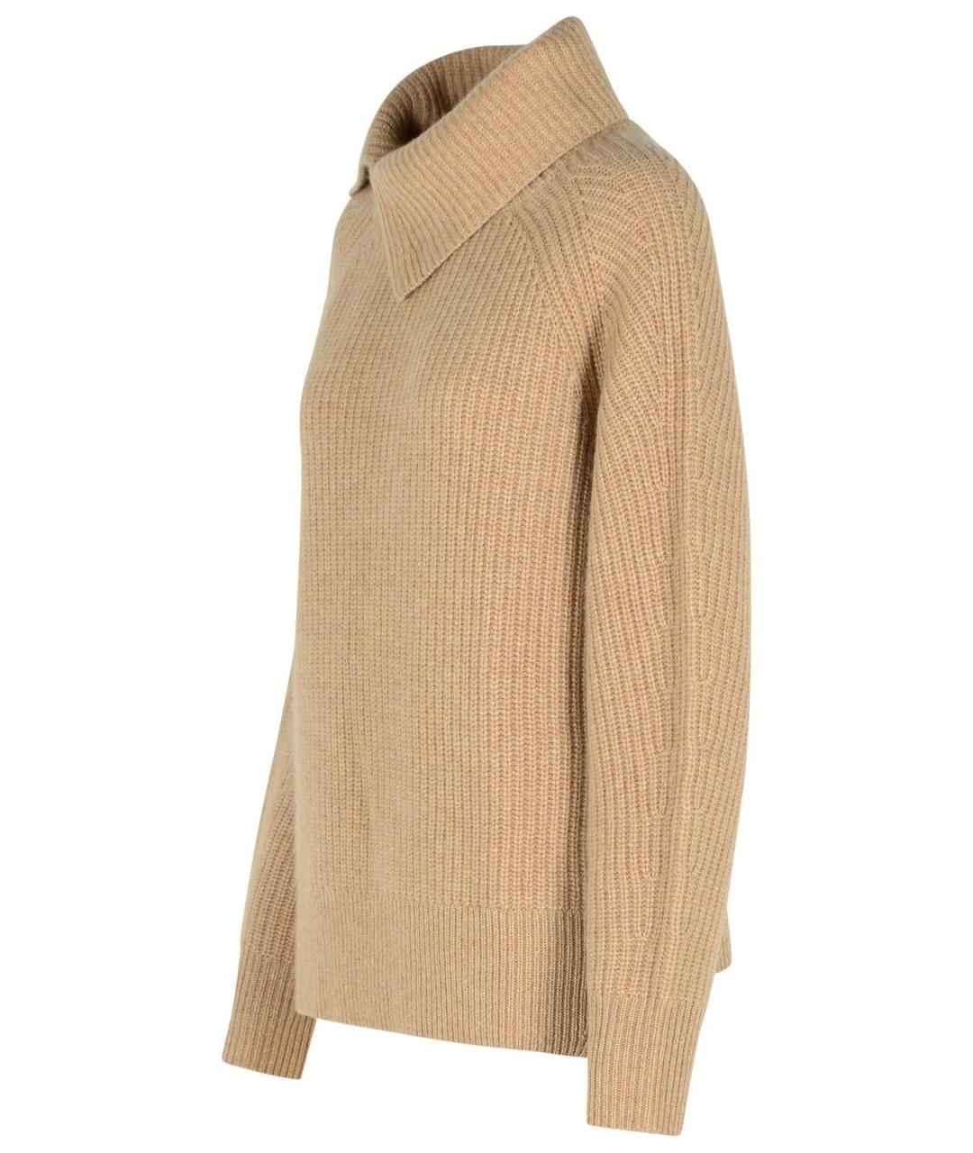 LOULOU STUDIO Бежевый кашемировый джемпер / свитер, фото 2