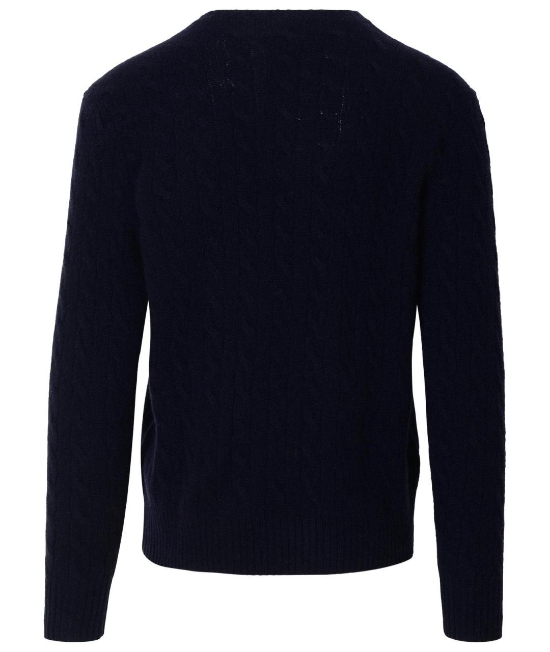 POLO RALPH LAUREN Темно-синий шерстяной джемпер / свитер, фото 3