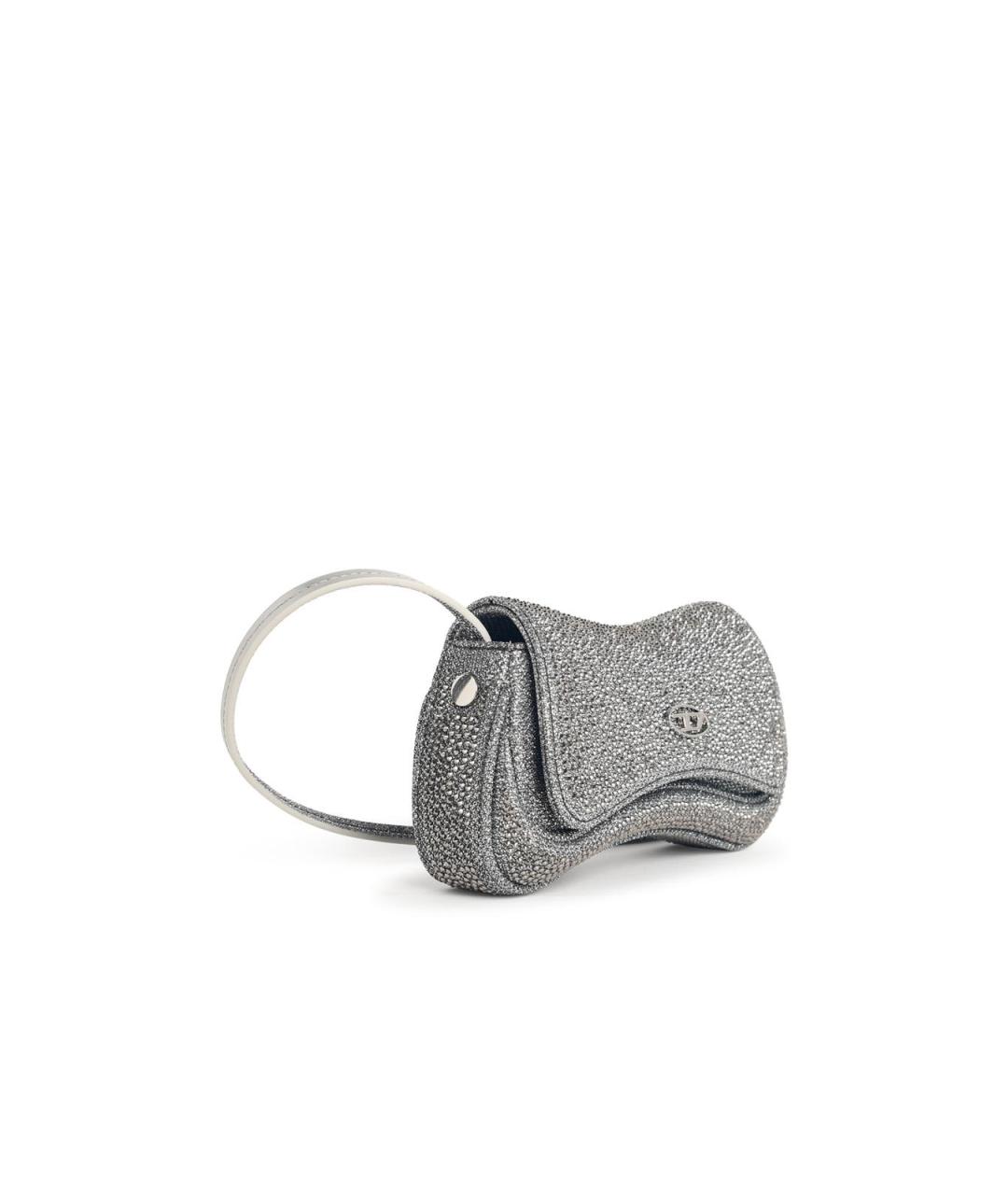 DIESEL Серая синтетическая сумка через плечо, фото 2