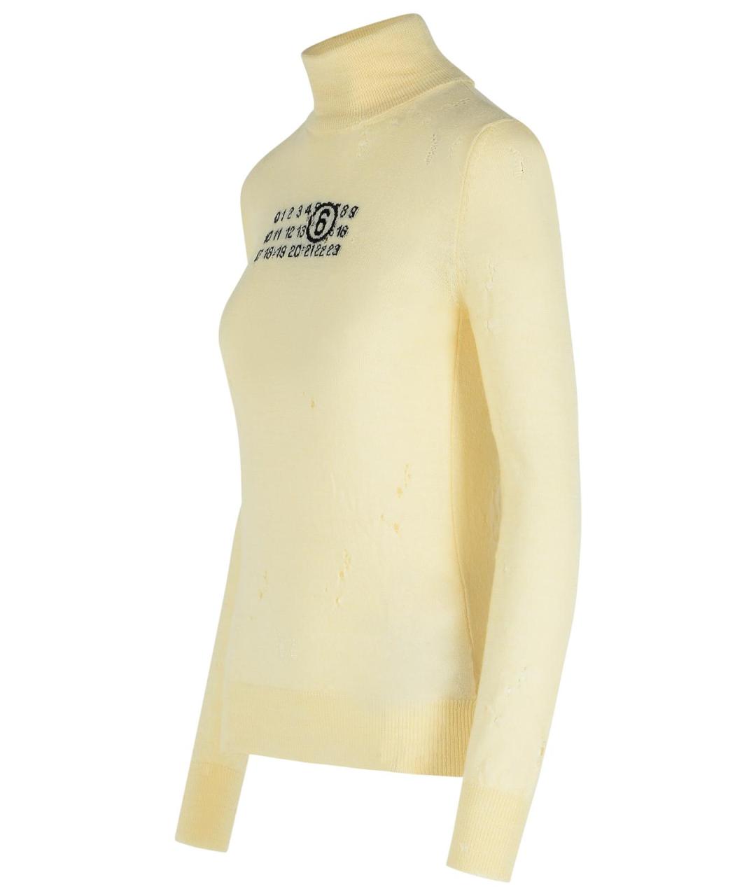 MM6 MAISON MARGIELA Бежевая шерстяная водолазка, фото 2