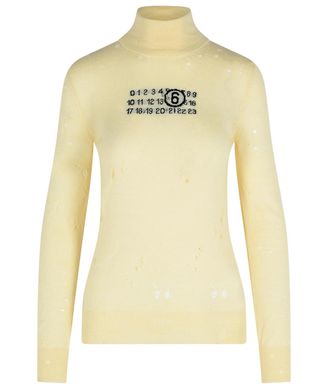 MM6 MAISON MARGIELA Бежевая шерстяная водолазка, фото 1