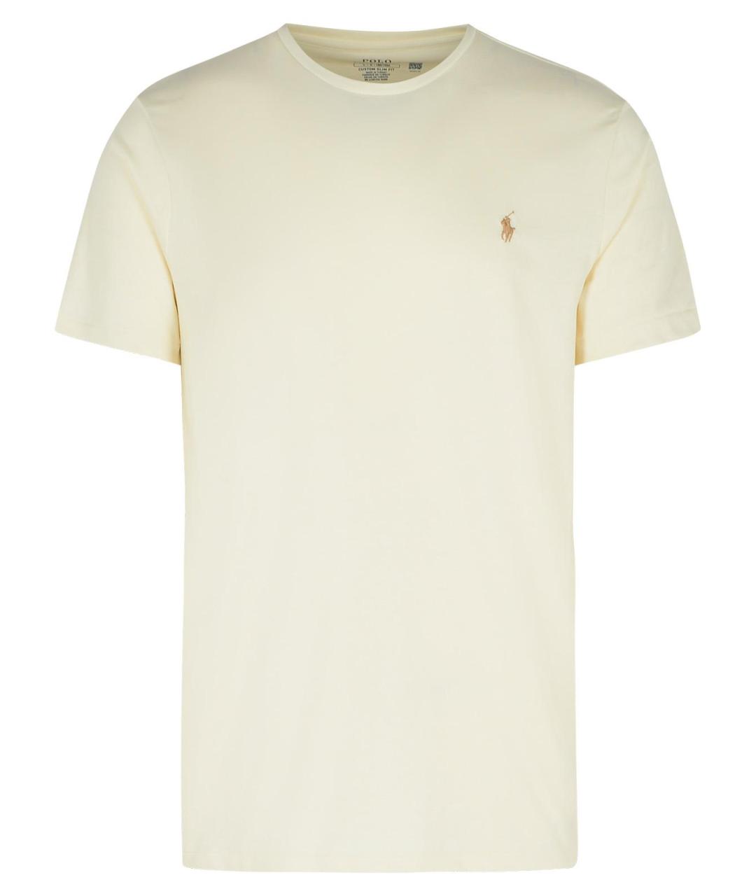 POLO RALPH LAUREN Бежевая хлопковая футболка, фото 1