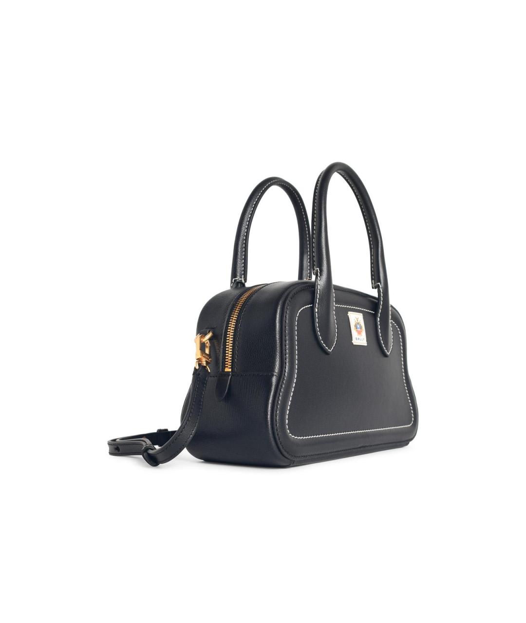 BALLY Черная кожаная сумка через плечо, фото 2