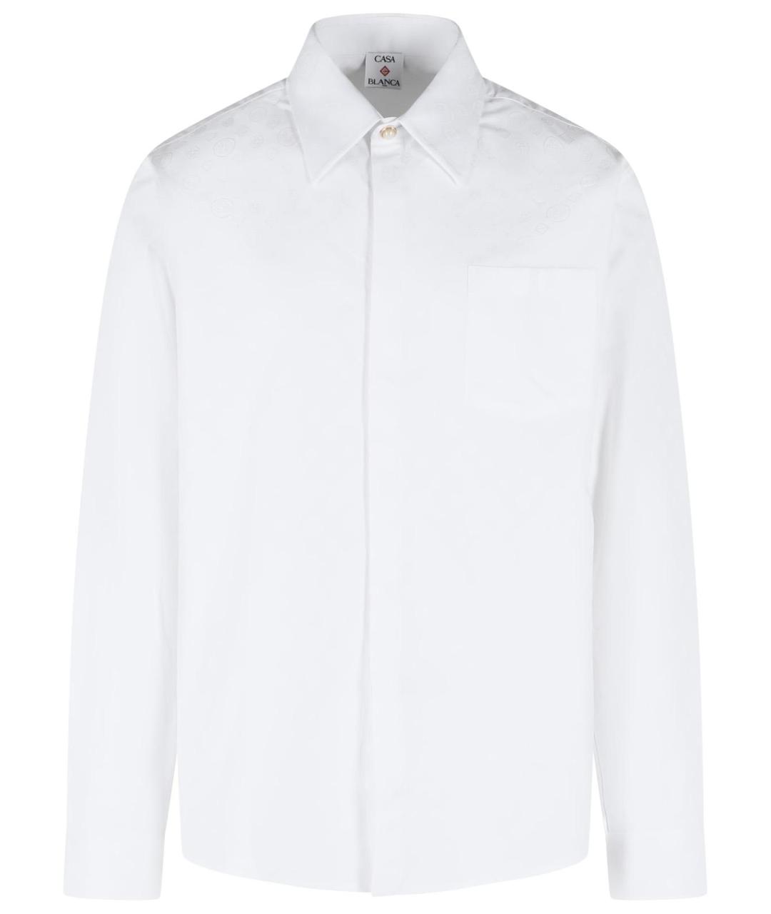 CASABLANCA Белая шелковая классическая рубашка, фото 1