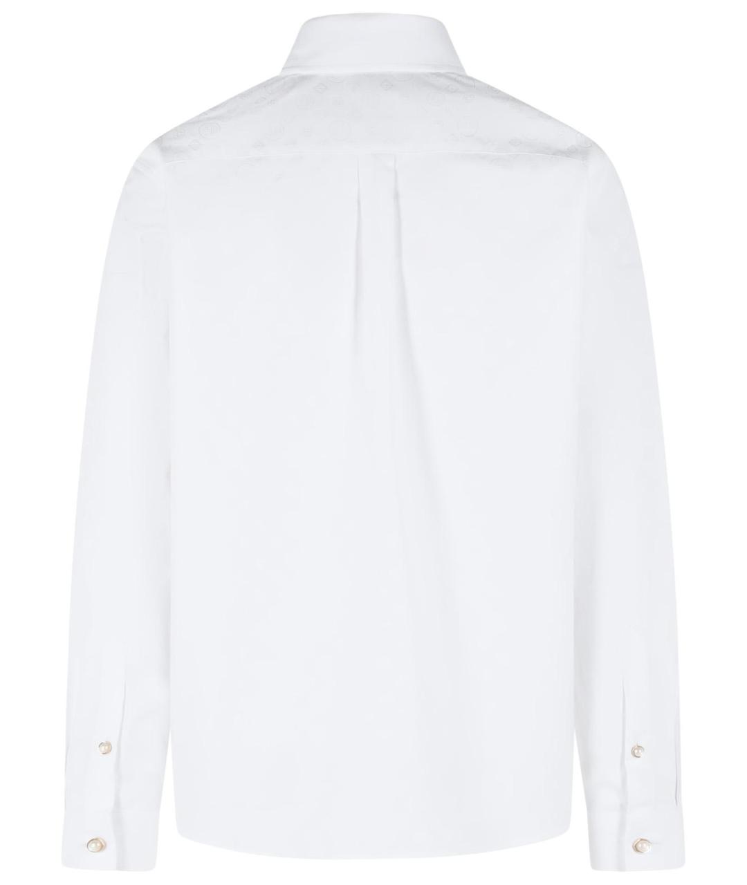 CASABLANCA Белая шелковая классическая рубашка, фото 3