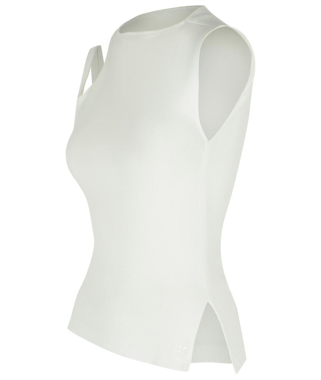 COURREGES Белая хлопковая майка, фото 2