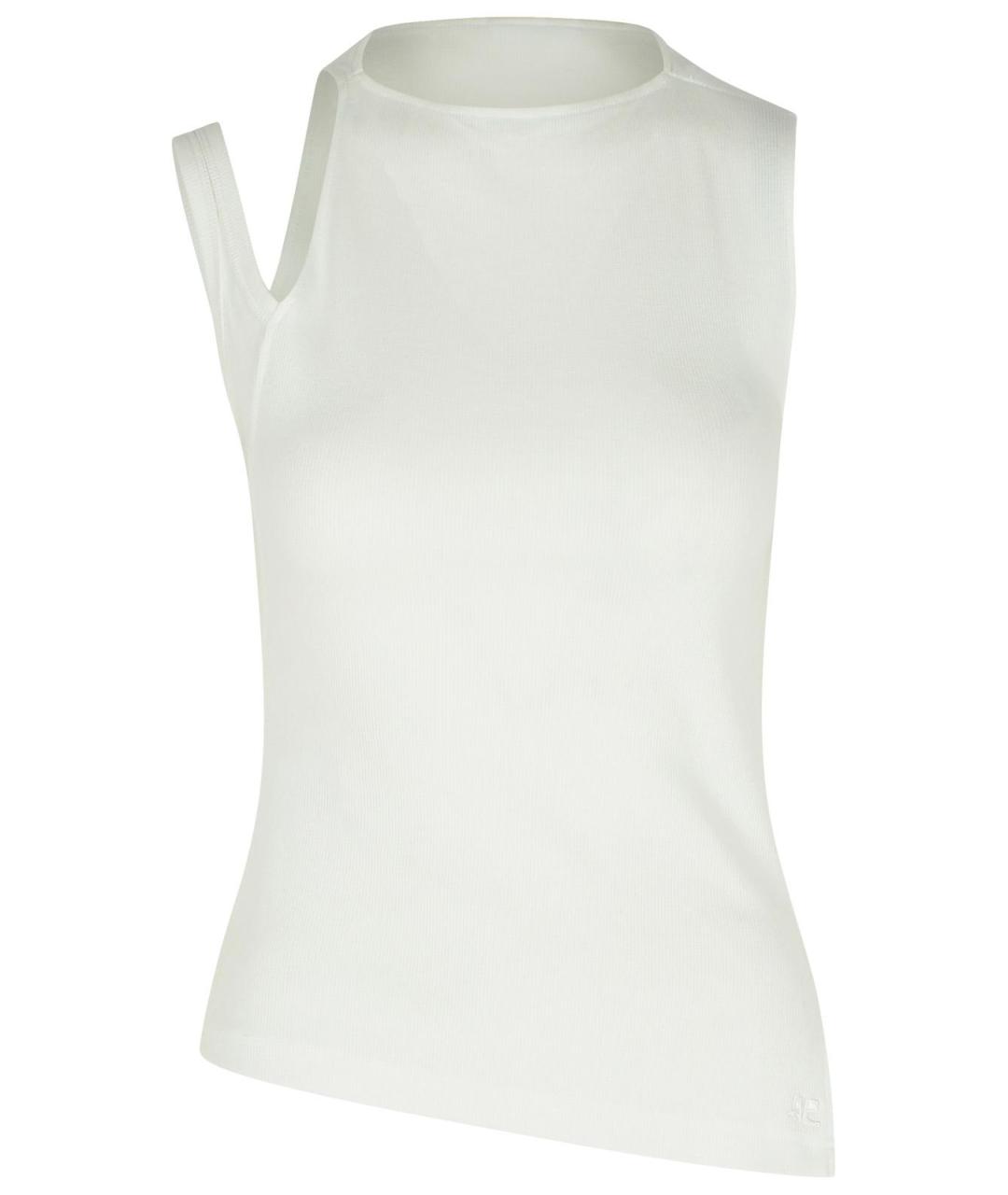 COURREGES Белая хлопковая майка, фото 1