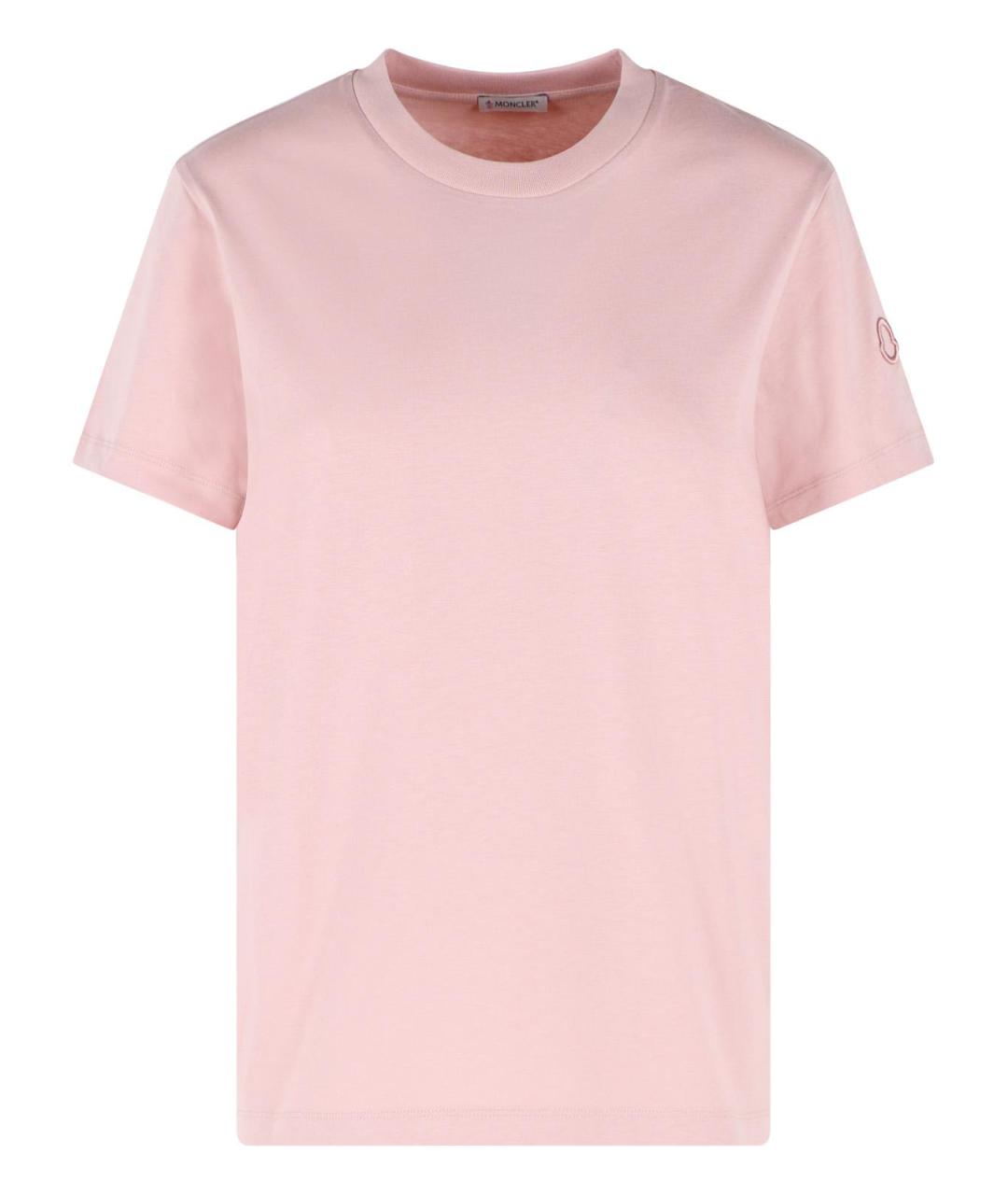 MONCLER Розовая футболка, фото 1