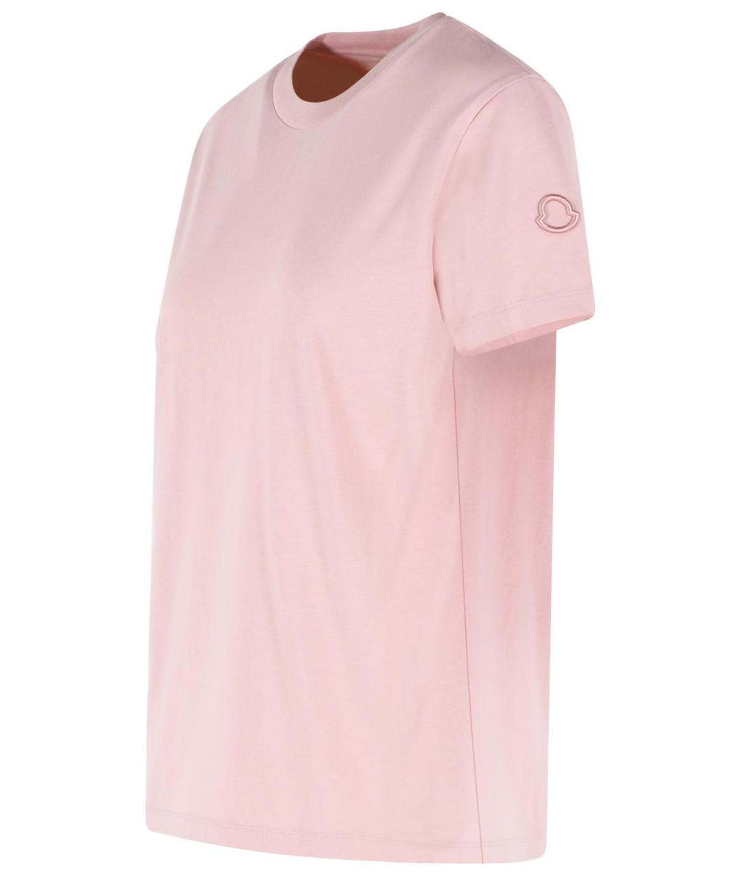 MONCLER Розовая футболка, фото 2