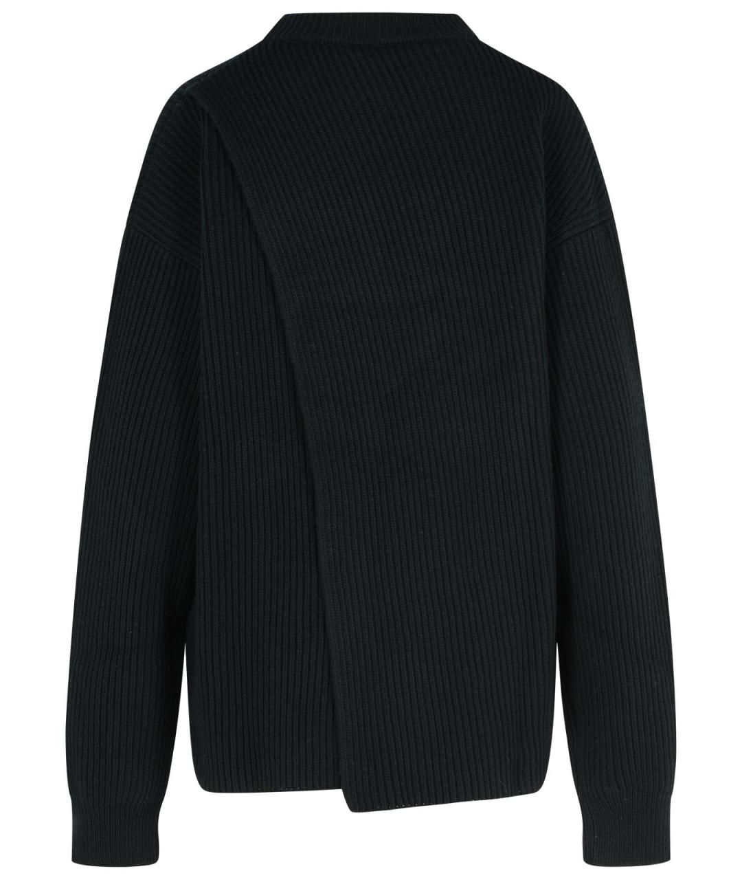 JIL SANDER Черный шерстяной джемпер / свитер, фото 3