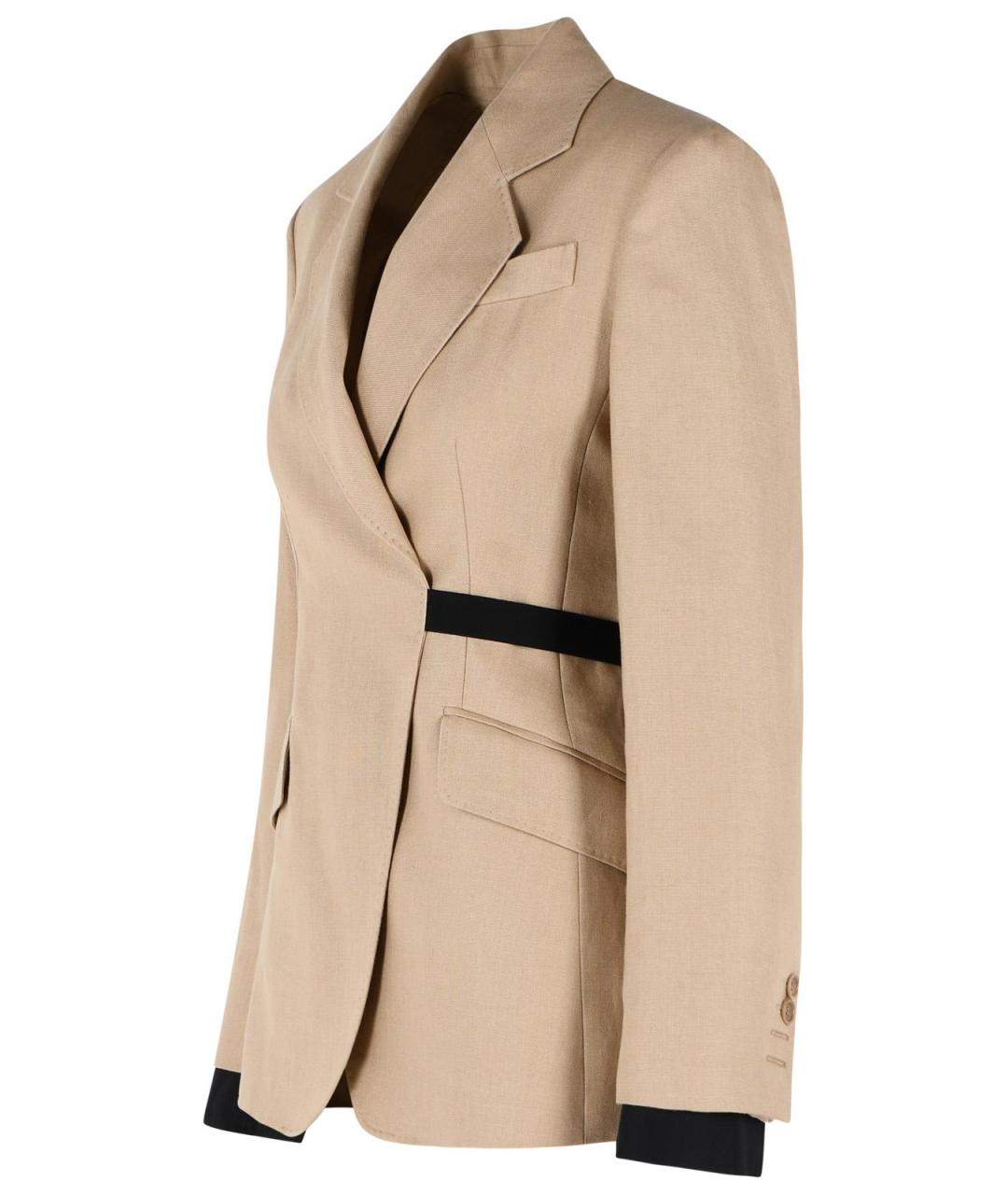 MAX MARA Бежевый жакет/пиджак, фото 2