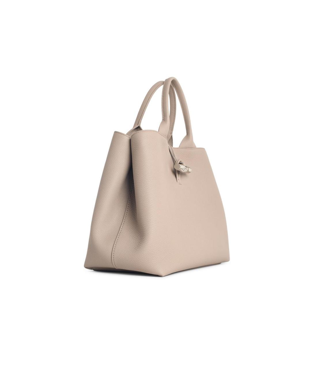 LONGCHAMP Серая кожаная сумка тоут, фото 2