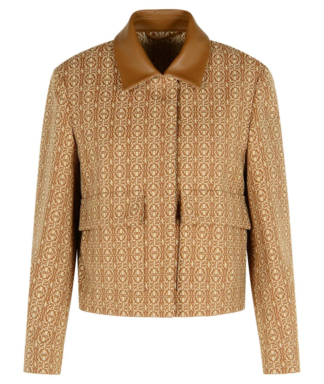 MAX MARA Коричневая хлопковая куртка, фото 1