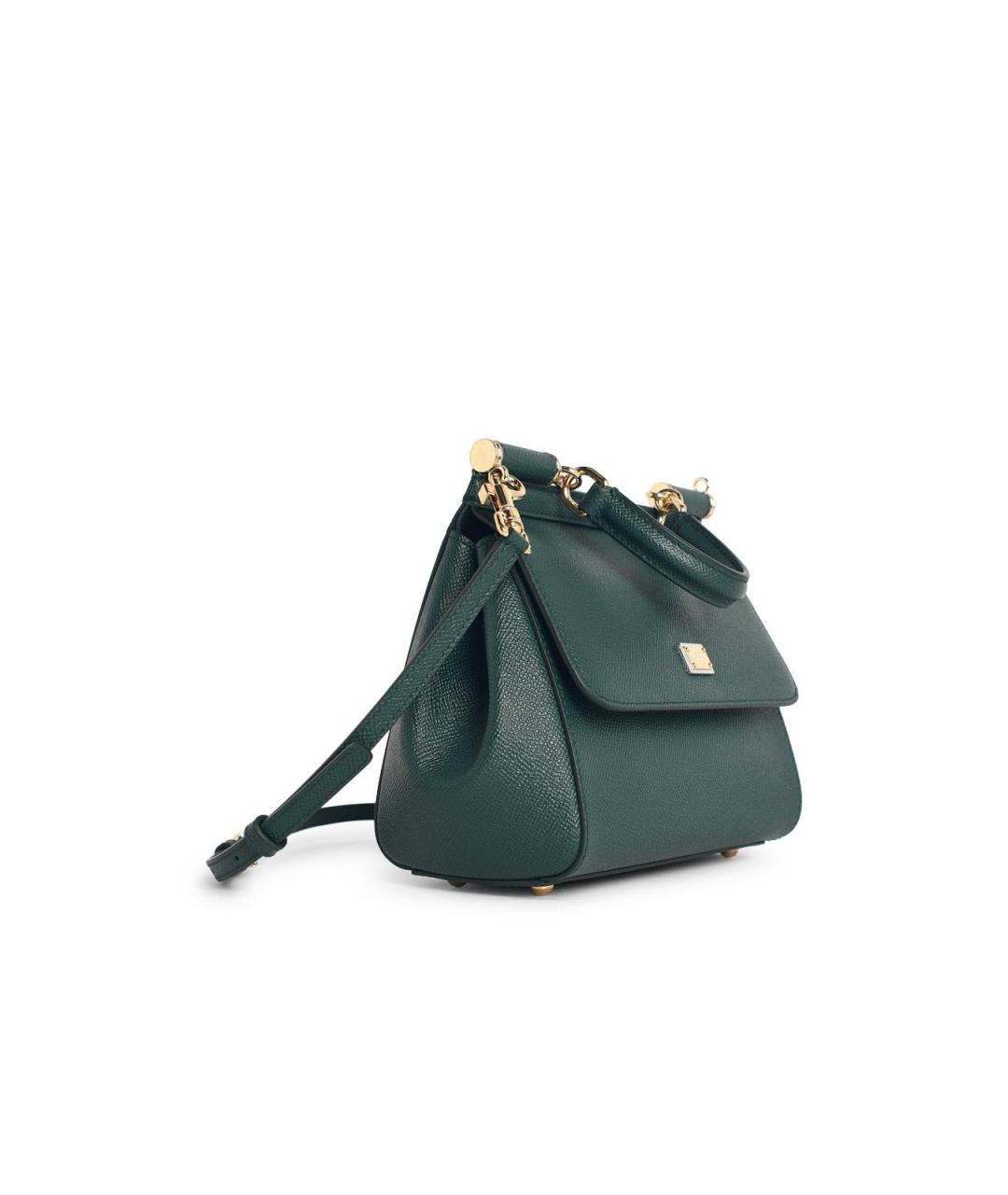 DOLCE&GABBANA Зеленая кожаная сумка через плечо, фото 2