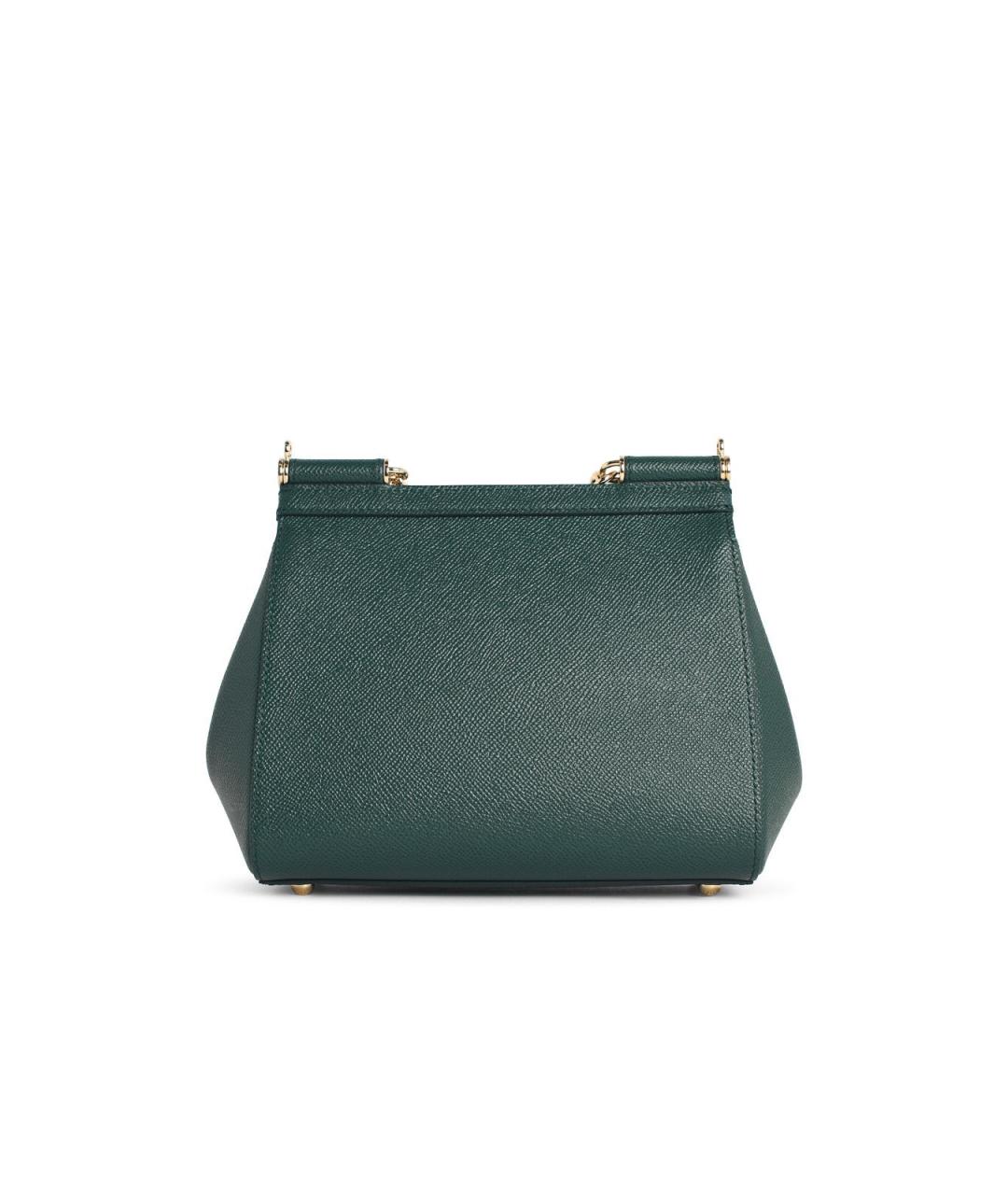 DOLCE&GABBANA Зеленая кожаная сумка через плечо, фото 3