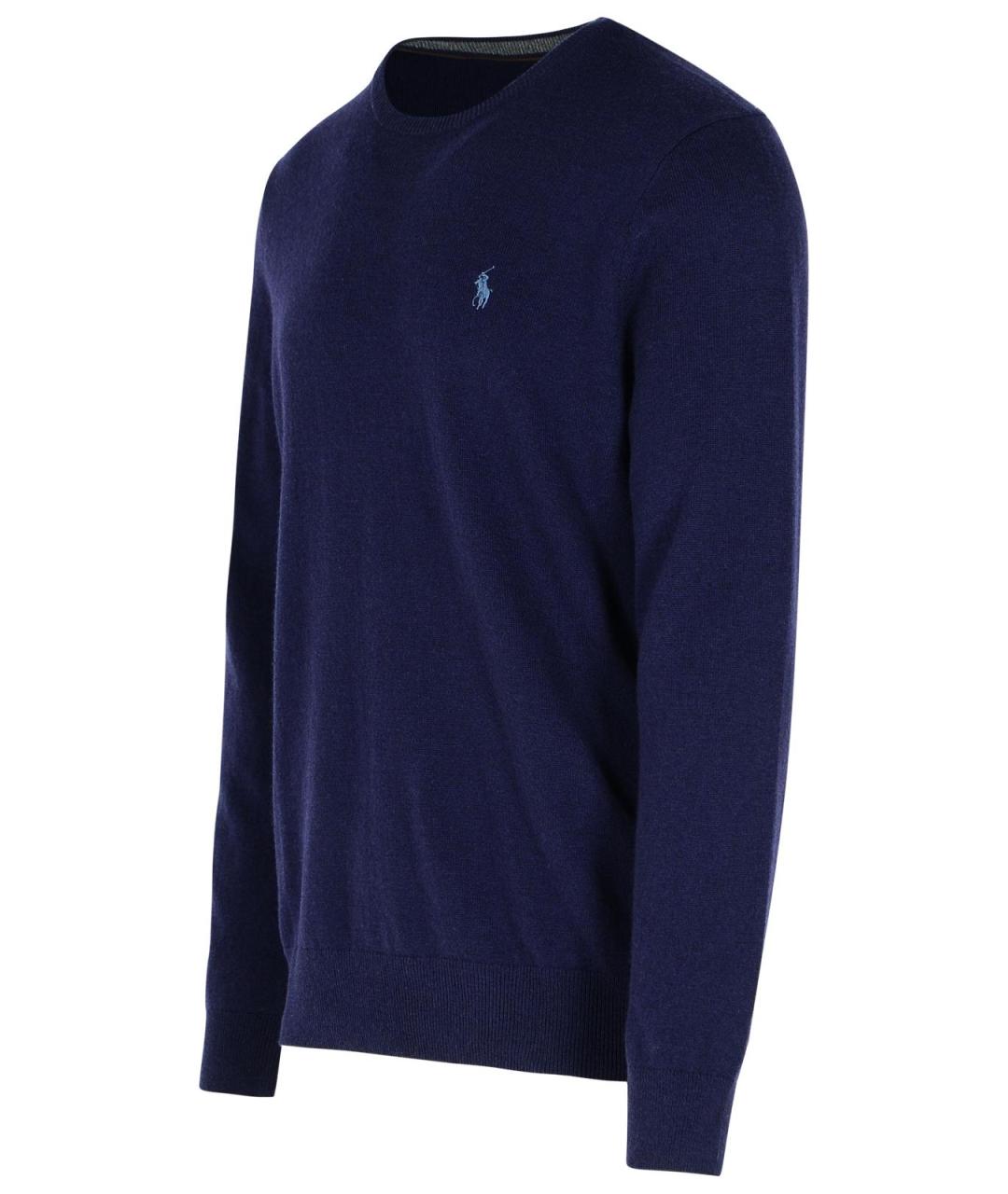POLO RALPH LAUREN Темно-синий шерстяной джемпер / свитер, фото 2