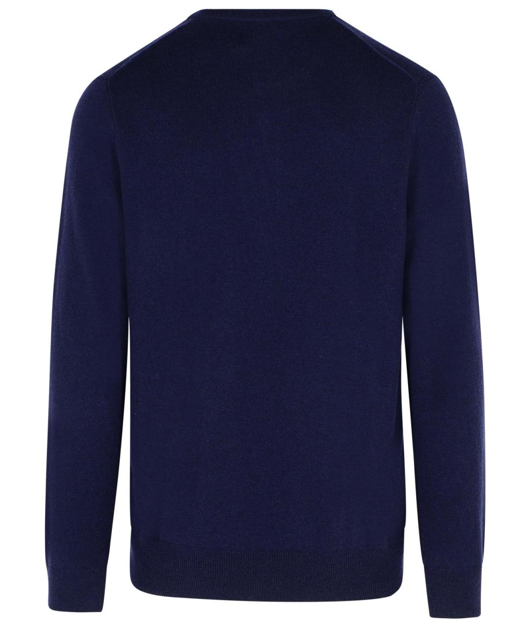 POLO RALPH LAUREN Темно-синий шерстяной джемпер / свитер, фото 3