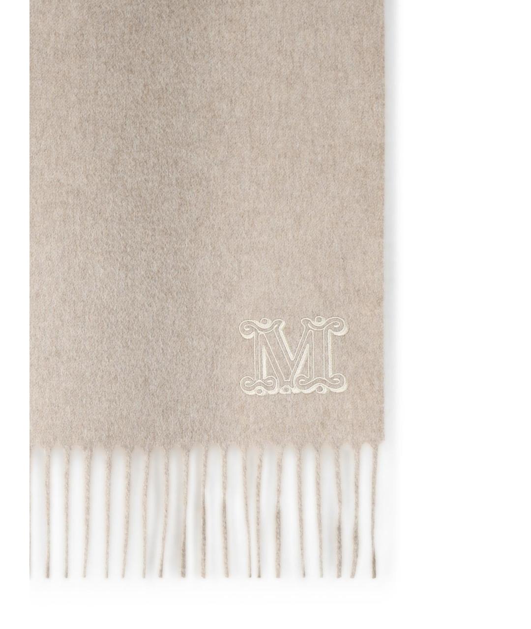 MAX MARA Белый кашемировый шарф, фото 3