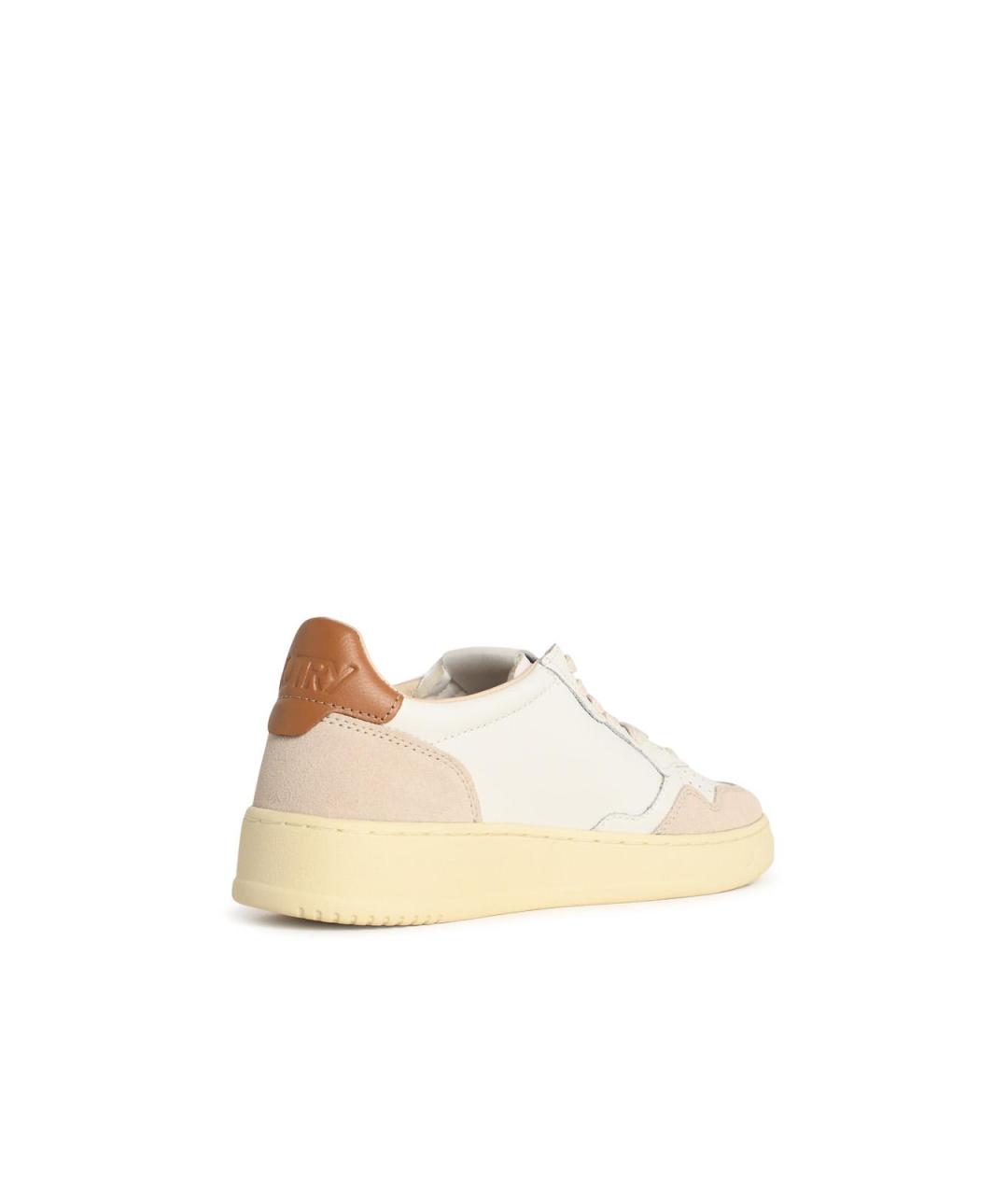 AUTRY Белые кожаные низкие кроссовки / кеды, фото 3