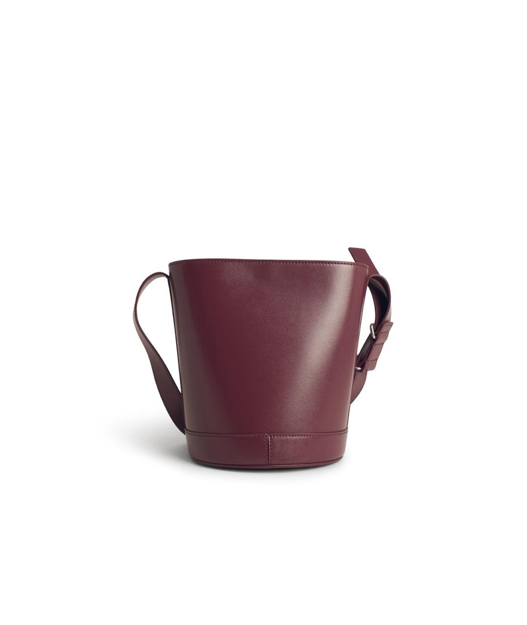 JIL SANDER Бордовая кожаная сумка через плечо, фото 3