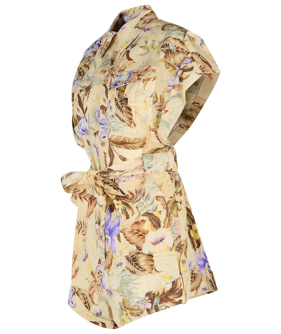 ZIMMERMANN Мульти льняной комбинезон, фото 2