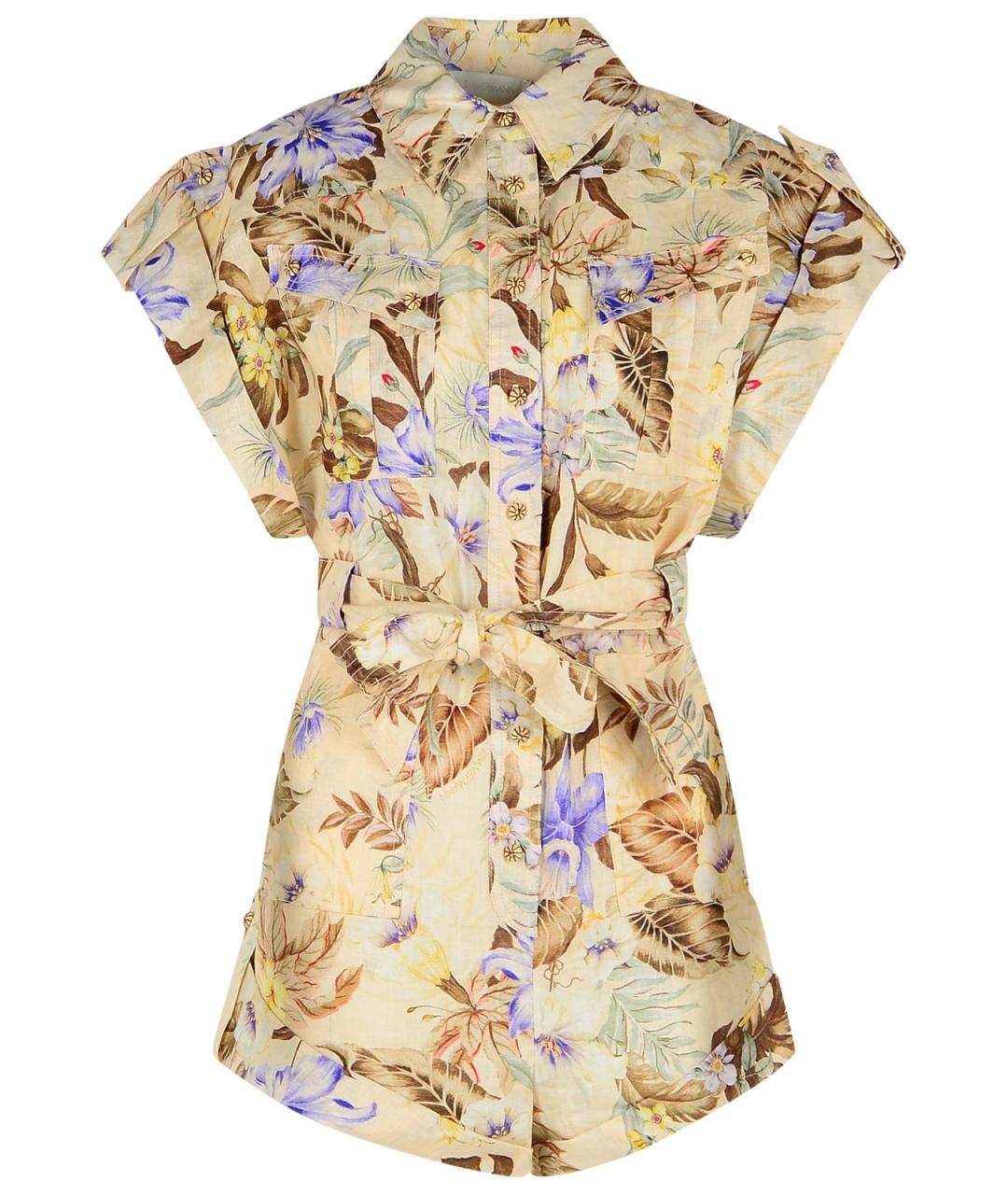 ZIMMERMANN Мульти льняной комбинезон, фото 1