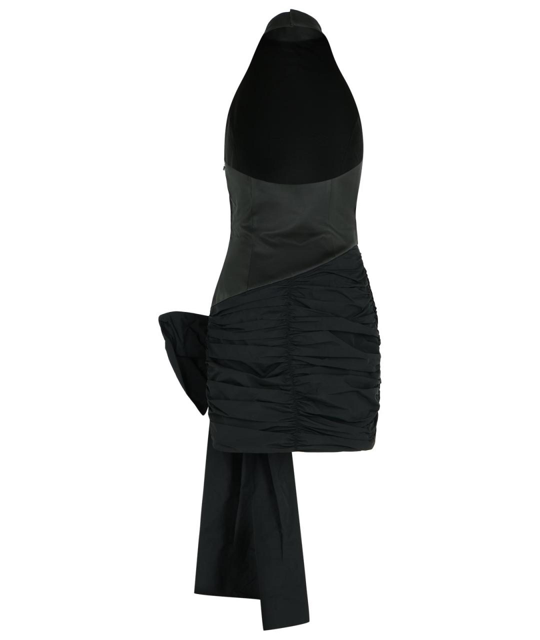 ROTATE Черное полиэстеровое коктейльное платье, фото 3