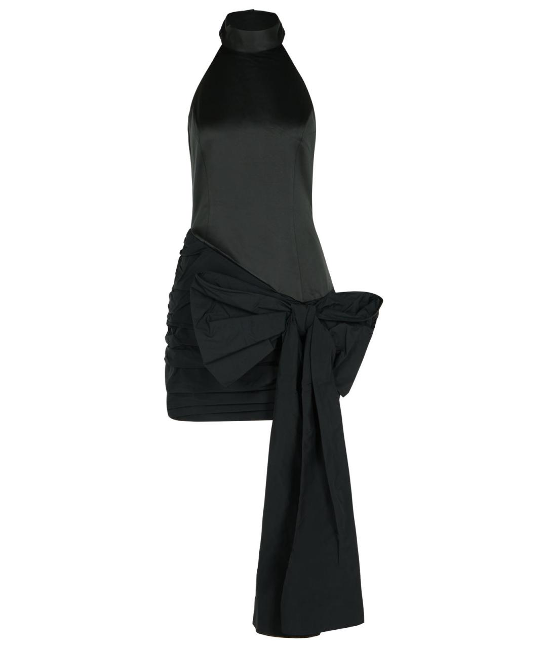 ROTATE Черное полиэстеровое коктейльное платье, фото 1